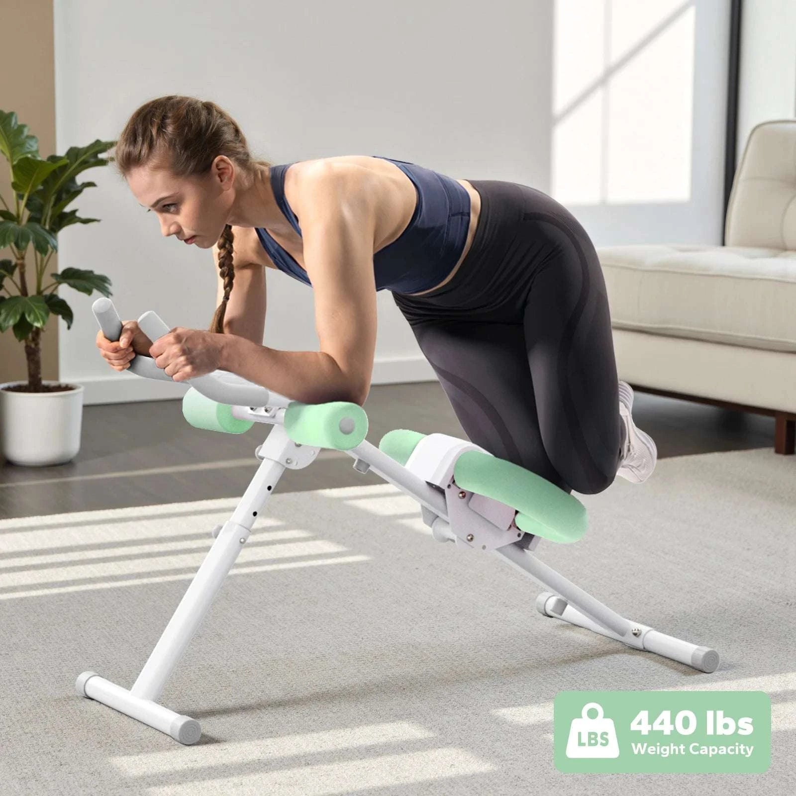 Adjustable Ab Trainer Machine Foldable Core Workout with LCD Monitor-2314B / United States