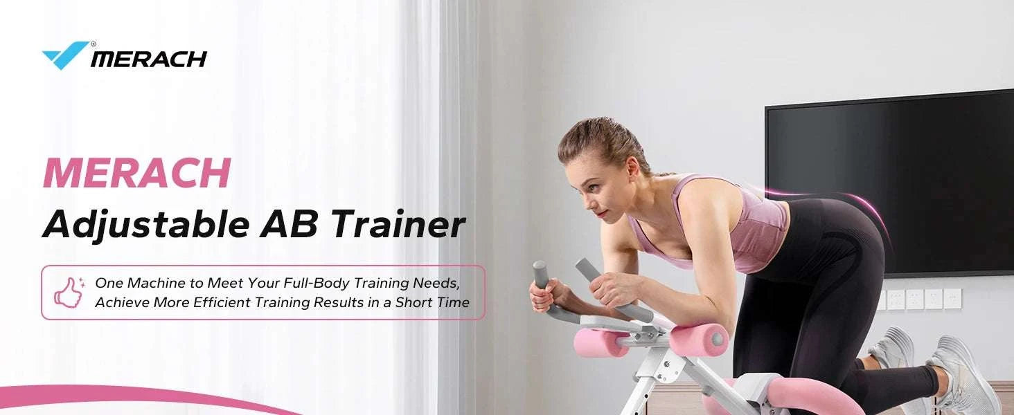 Adjustable Ab Trainer Machine Foldable Core Workout with LCD Monitor-2314B / United States