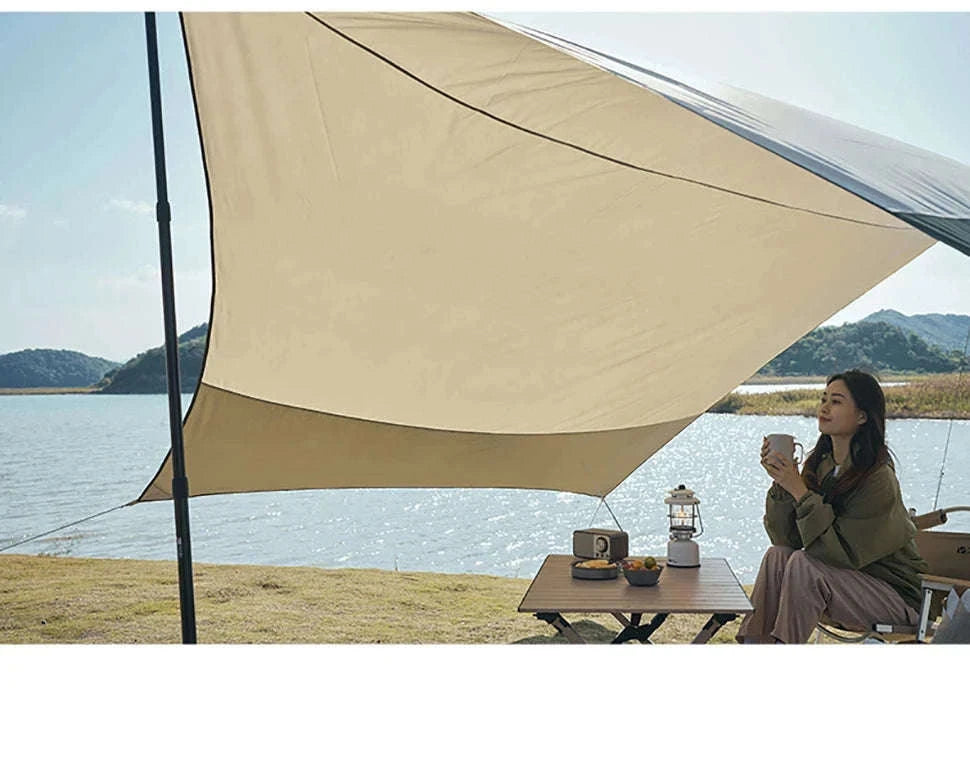 Adjustable Aluminum Camping Tarp Poles Set, 2 Pieces-2.3M Red 2PCS