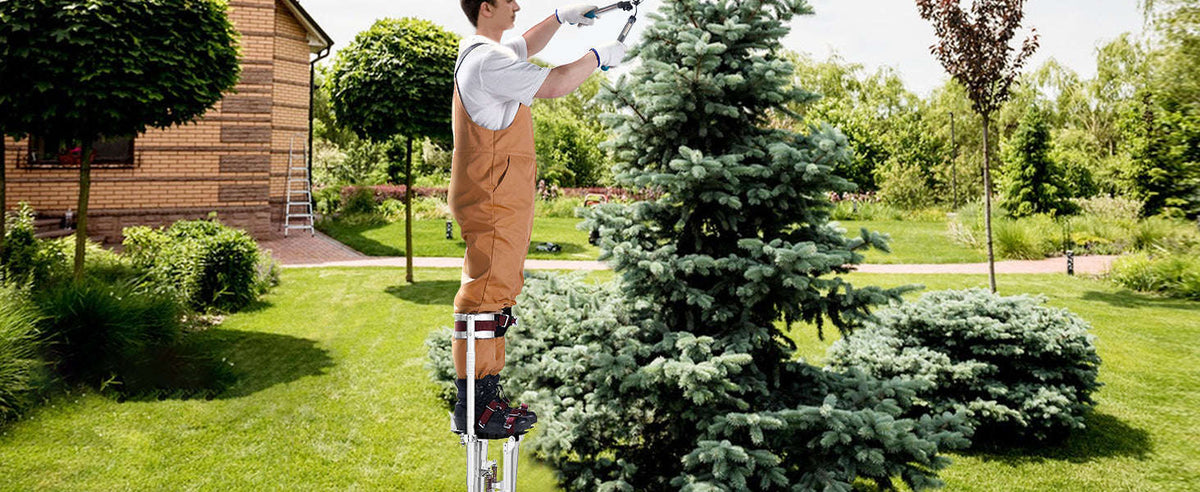 Adjustable Aluminum Drywall Stilts 18-30 in with Protective Knee Pads-18in / United States