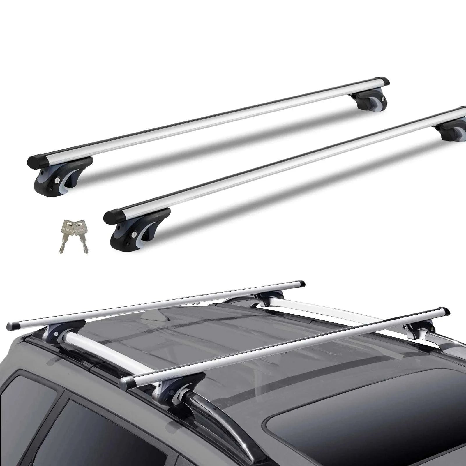 Adjustable Aluminum Roof Rack Crossbars 200 lbs for Cars-United States