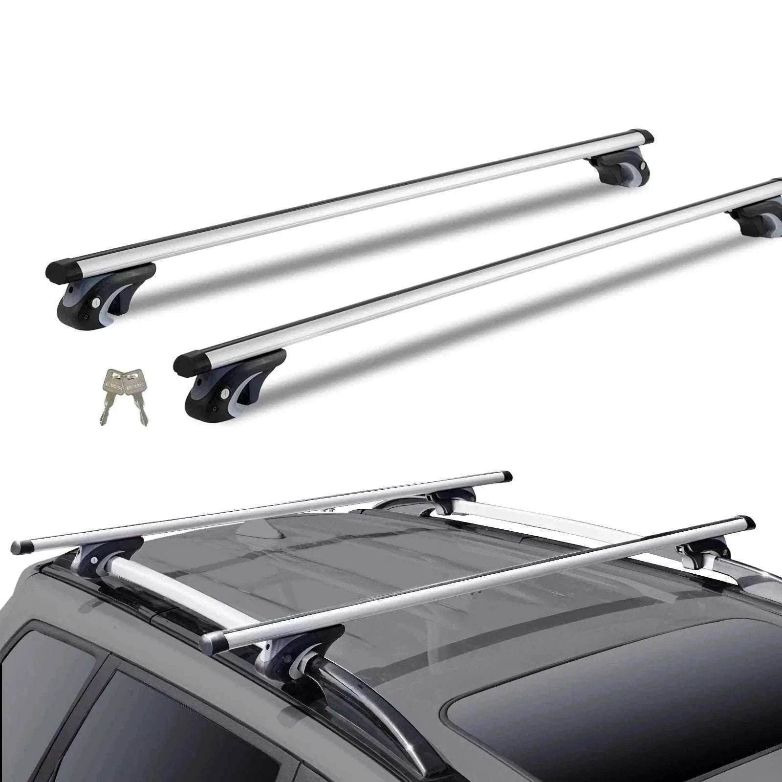 Adjustable Aluminum Roof Rack Crossbars 200lbs for SUVs & Sedans-france