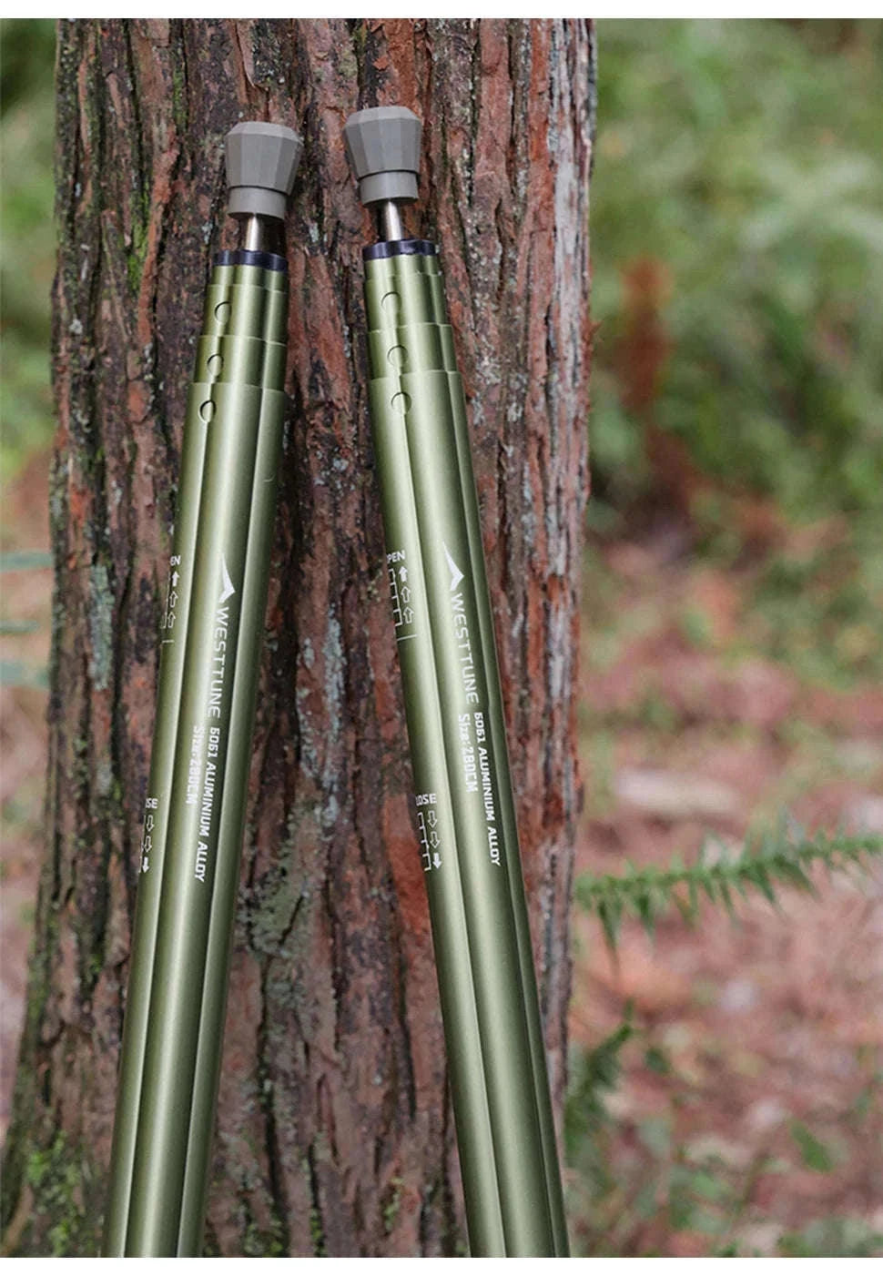 Adjustable Aluminum Tent Pole for Camping, Beach Shelters-Black-1pc