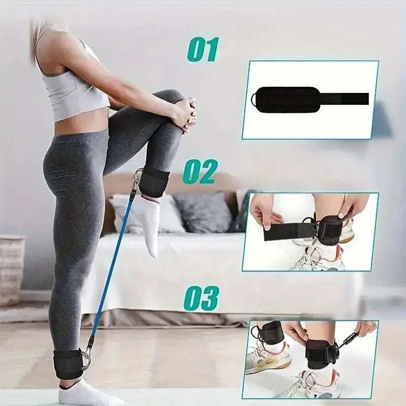 Adjustable Ankle Cuffs for Cable Machine Glute & Thigh Workouts-United States