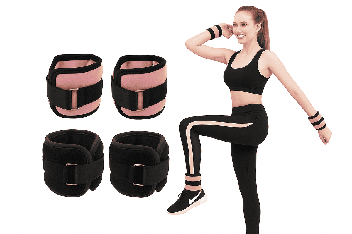 Adjustable Ankle & Wrist Weights for Strength Training-Black-0.5kg-1Pair / China Mainland