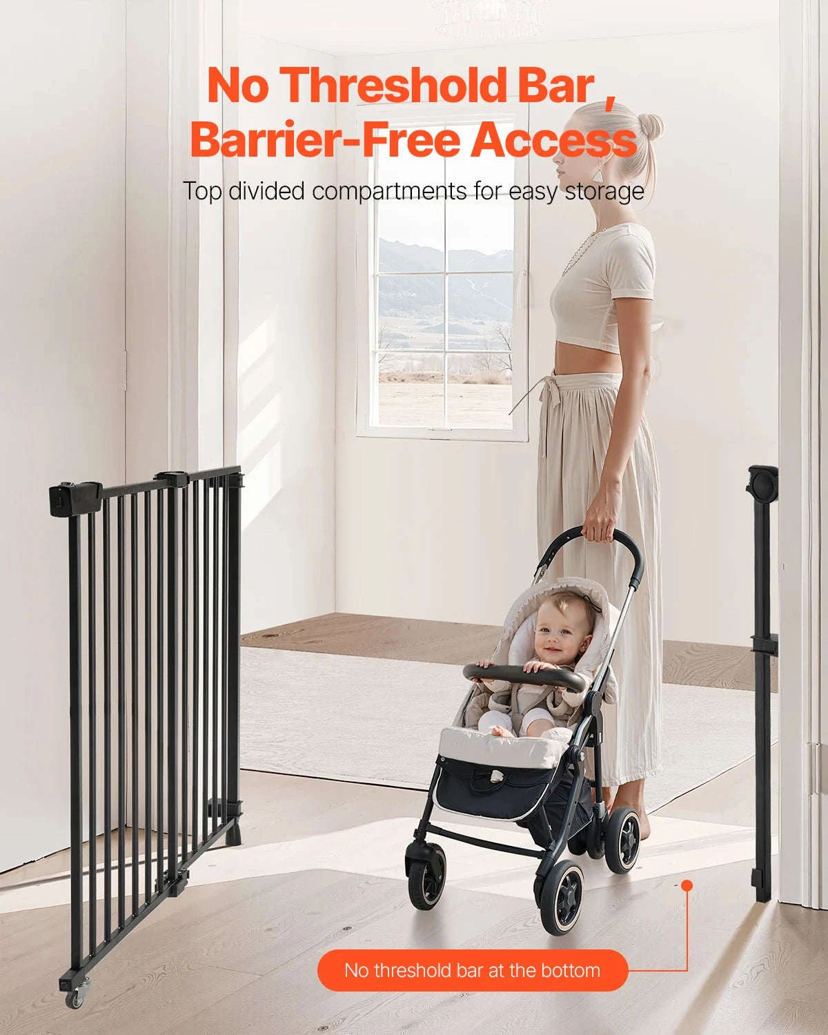 Adjustable Baby Gate for Child and Pet Safety-WHITE / france