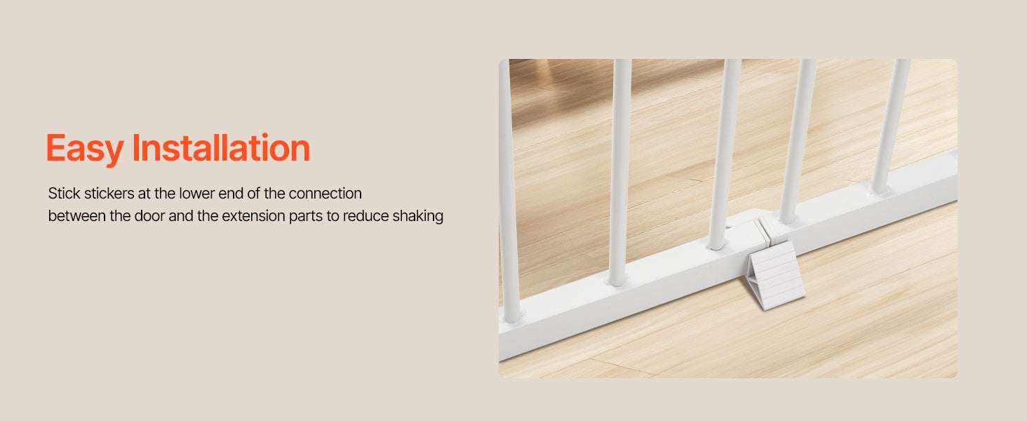 Adjustable Baby Gate with Auto-Close Door for Stairs and Doorways-W29.5-37in 30inH / United States