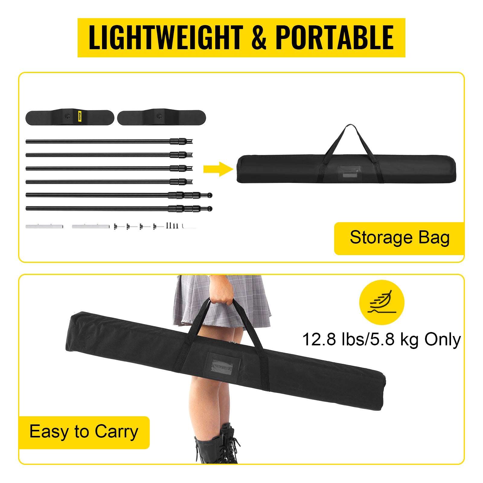 Adjustable Backdrop Stand 8x8FT / 10x8FT for Events & Photography-2400x2400 / United States