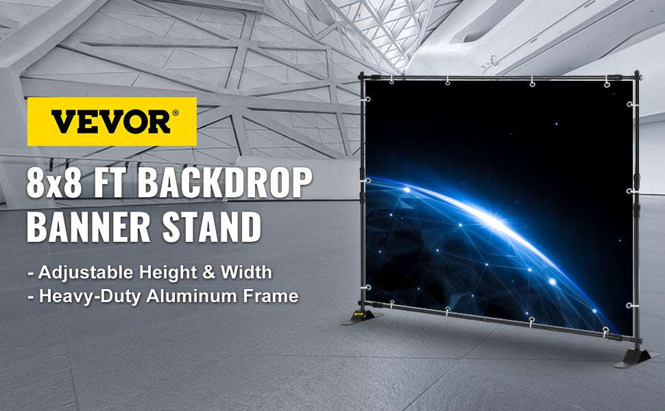 Adjustable Backdrop Stand 8x8FT / 10x8FT for Events & Photography-2400x2400 / United States