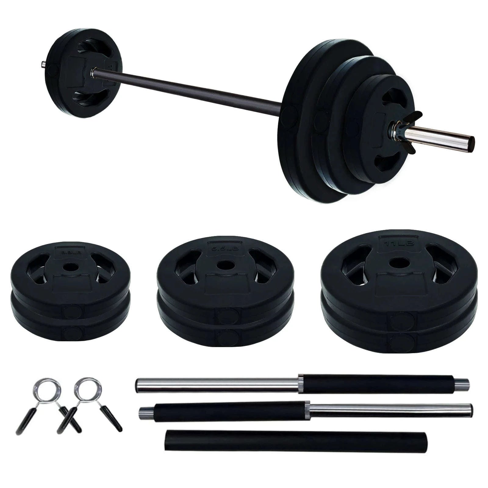 Adjustable Barbell Weight Set 40lb/20kg for Home Strength Training-c / United States