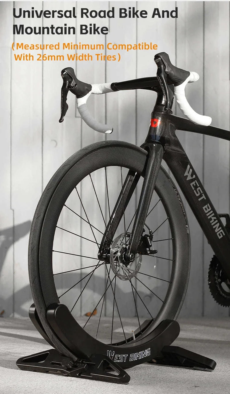 Adjustable Bicycle Parking Rack for Indoor Bike Storage and Repair-Black / CHINA