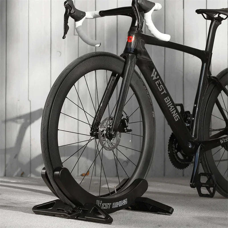 Adjustable Bicycle Parking Rack for Indoor Bike Storage and Repair-Black / CHINA