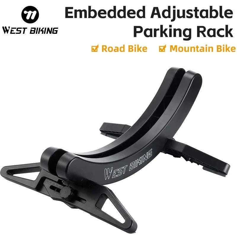 Adjustable Bicycle Parking Rack for Stable Indoor Bike Storage-Black / CHINA