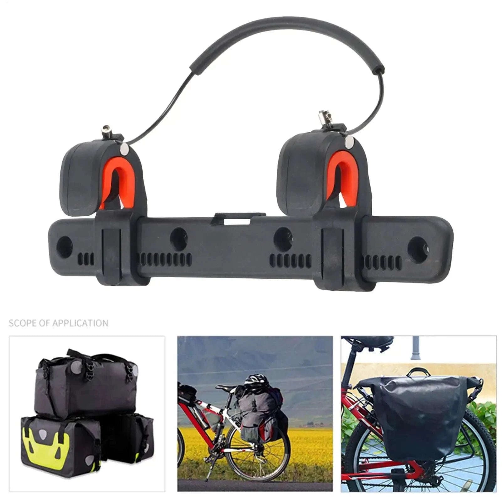 Adjustable Bicycle Side Bag Buckle-Black