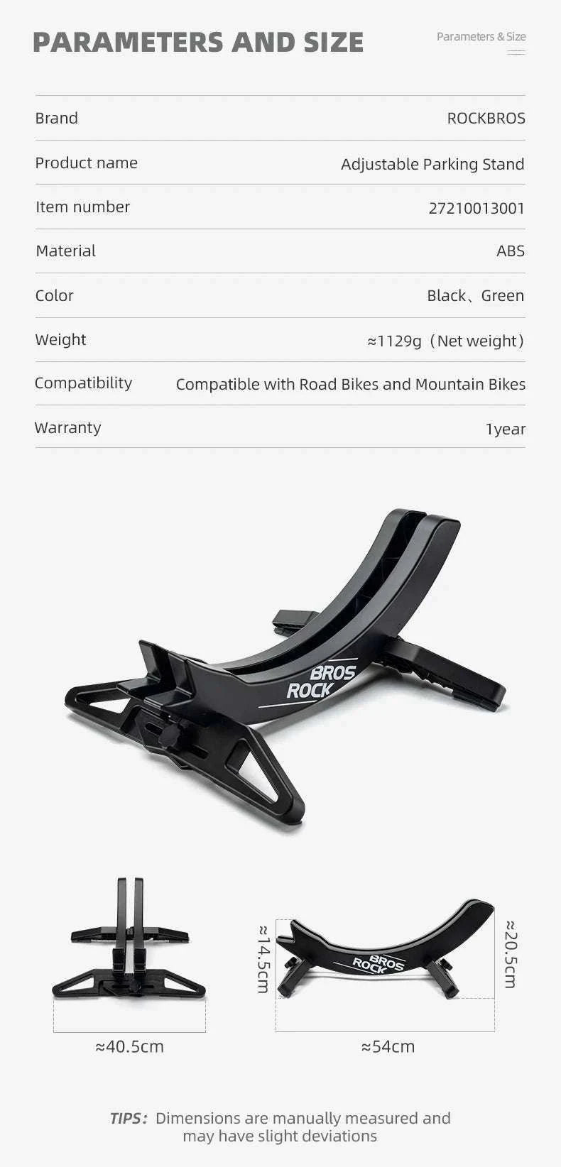 Adjustable Bike Stand for Road & Mountain Bikes – Home Parking Rack-BN-W048