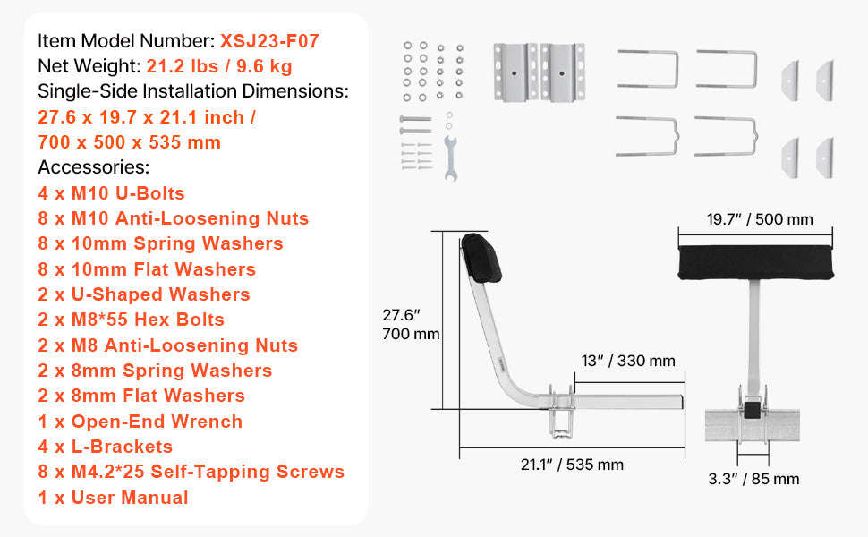Adjustable Boat Trailer Guide Poles, 2-Piece Heavy-Duty Steel Roller Guide-T-type / United States
