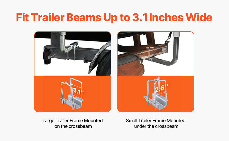Adjustable Boat Trailer Guide Poles, 2-Piece Heavy-Duty Steel Roller Guide-T-type / United States