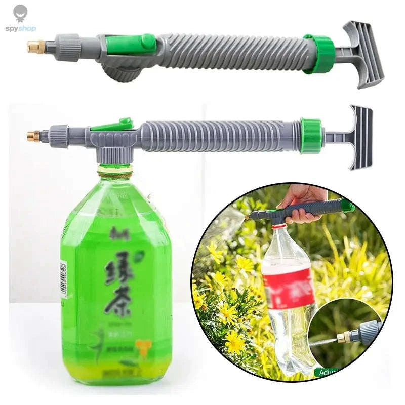 Adjustable Bottle Spray Nozzle for Garden-yellow