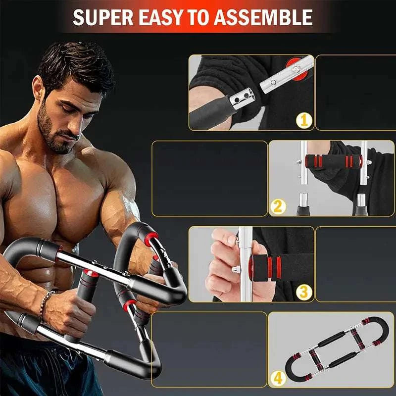 Adjustable Boxing Arm Trainer with Flywheel Resistance for Strength-Red / United States