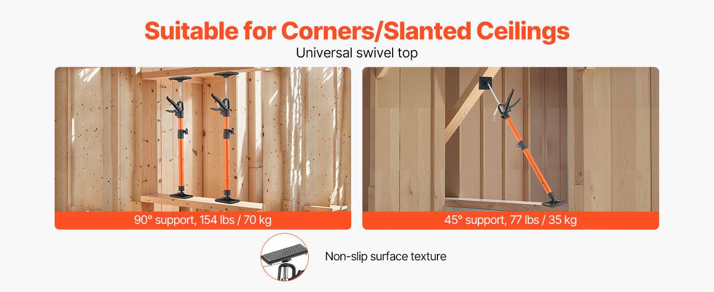 Adjustable Cabinet Jack Support Pole 19–114in Steel Lift Rod-2 pcs 45-114inch / United States