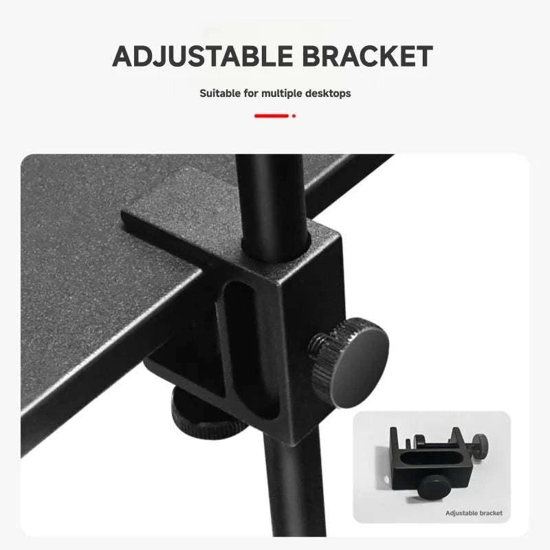 Adjustable Camping Lamp Stand Hook with 360° Positioning-Slivery