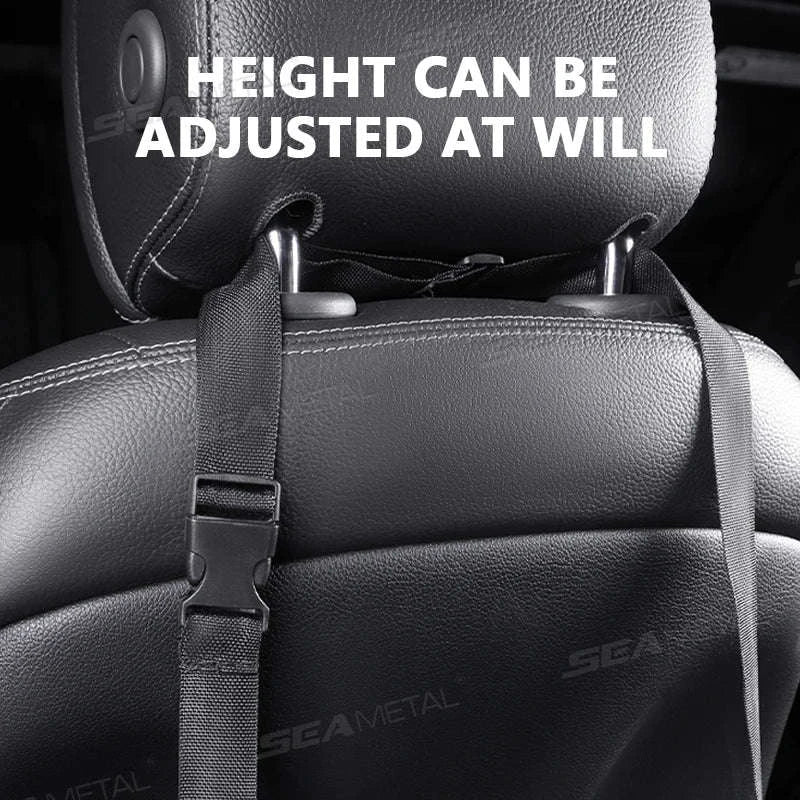 Adjustable Car Hanging Footrest Pad for Travel Comfort-Brown