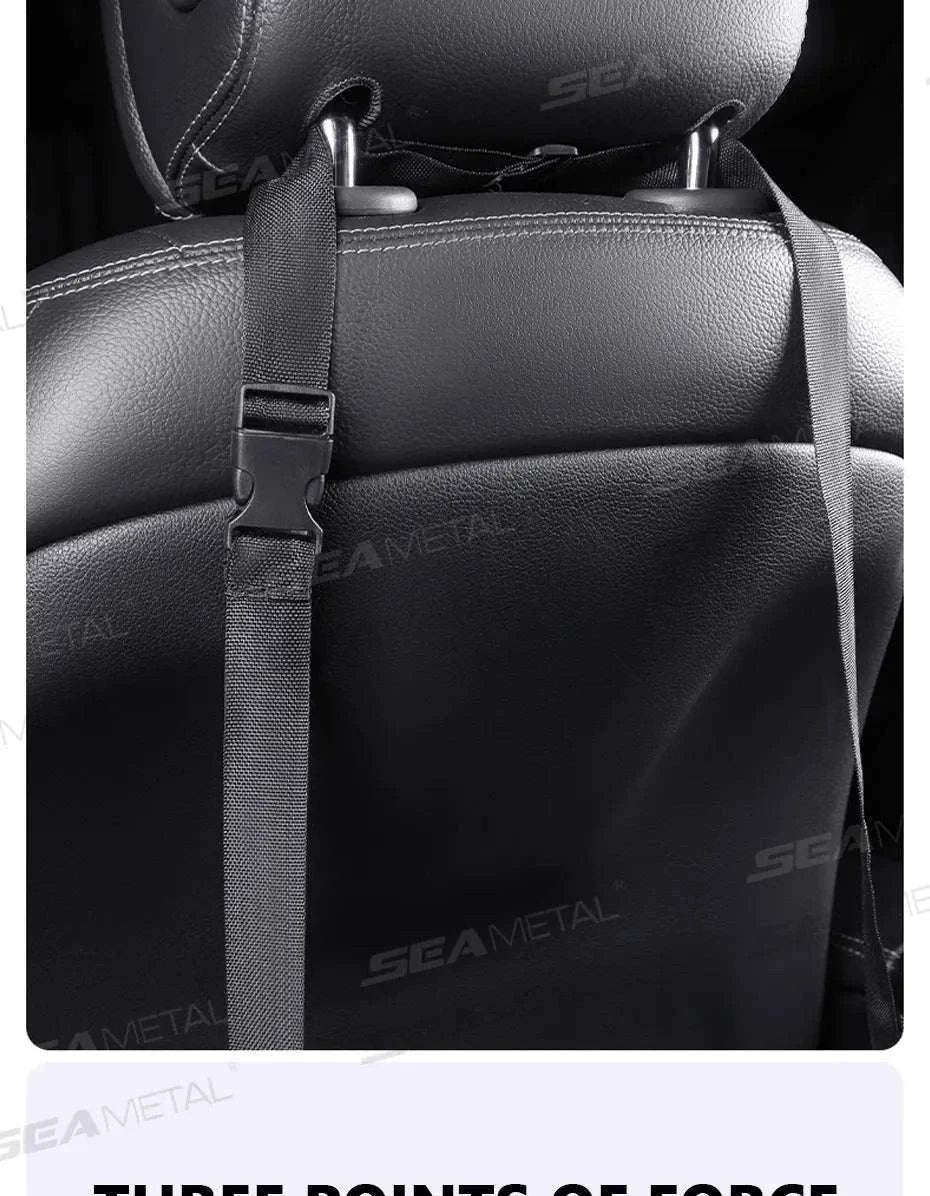 Adjustable Car Hanging Footrest Pad for Travel Comfort-Brown