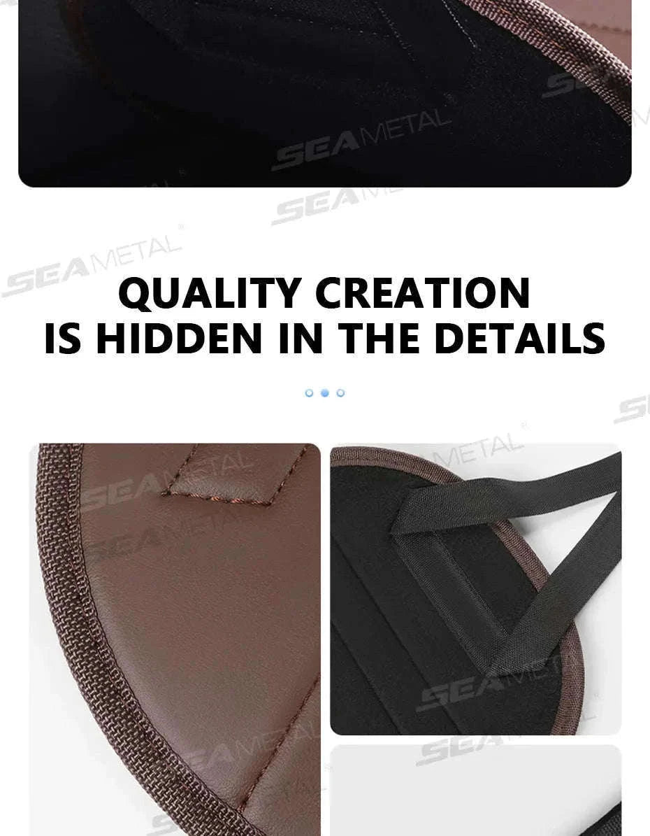 Adjustable Car Hanging Footrest Pad for Travel Comfort-Brown