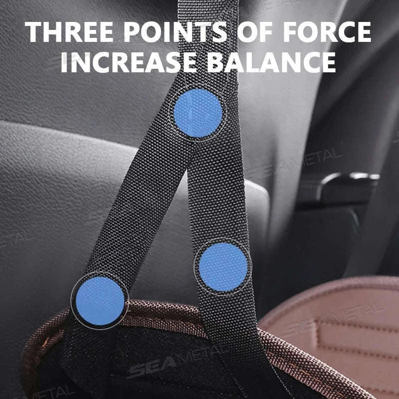 Adjustable Car Hanging Footrest Pad for Travel Comfort-Brown