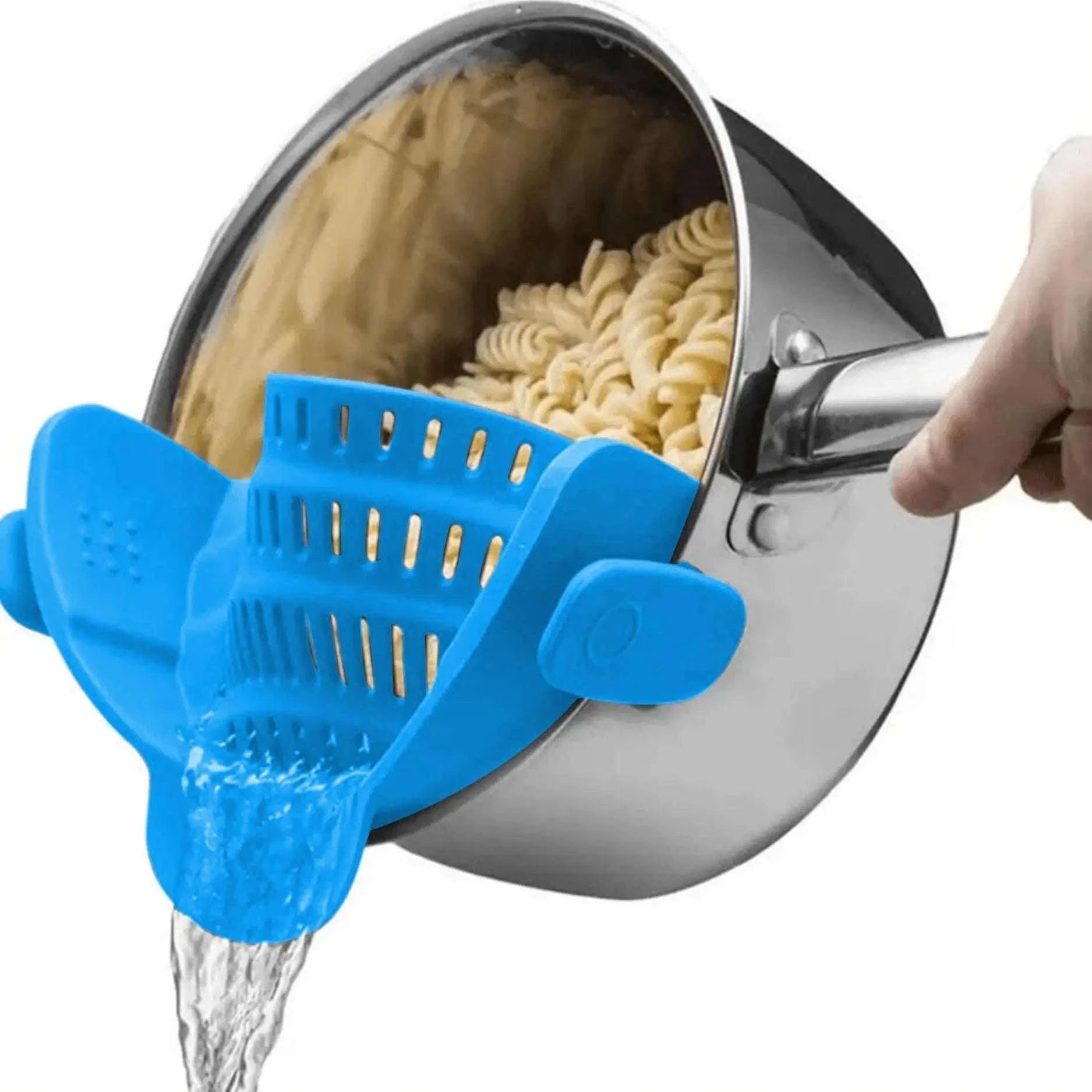 Adjustable Clip-On Pot Strainer for Fast, Hands-Free Draining-green