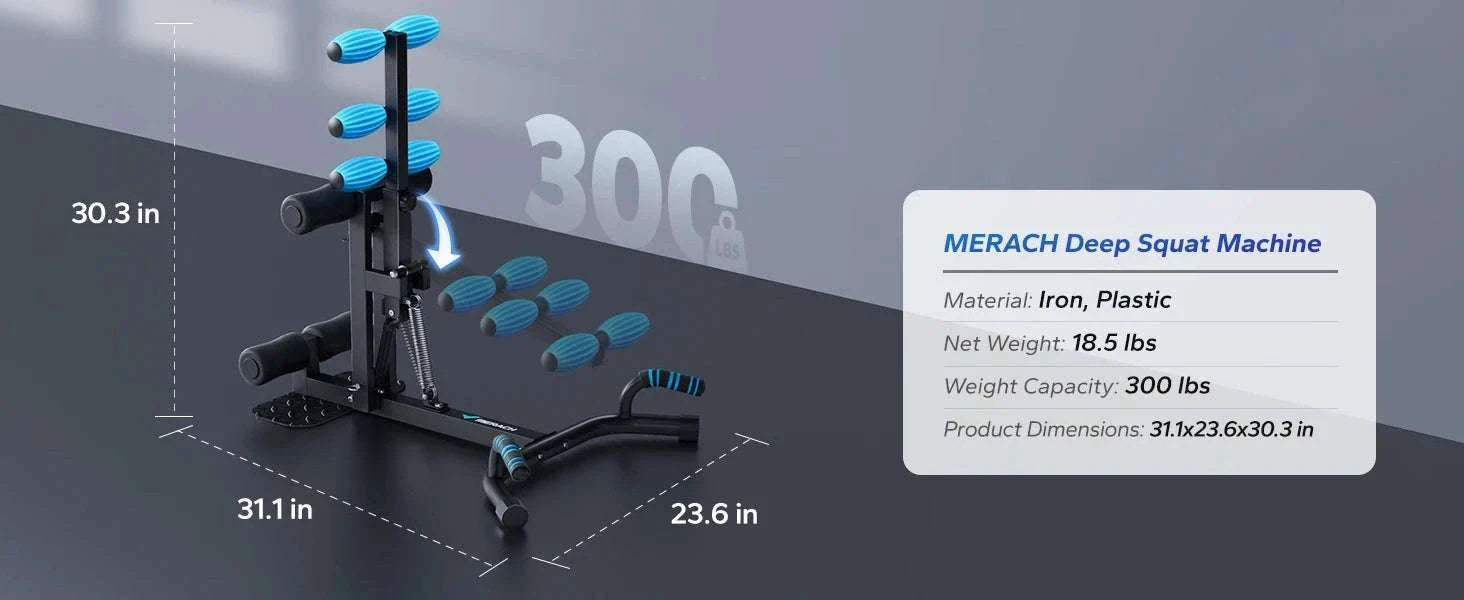 Adjustable Deep Squat Machine with Push-Up Function for Full Body Workouts-2417B1 / United States