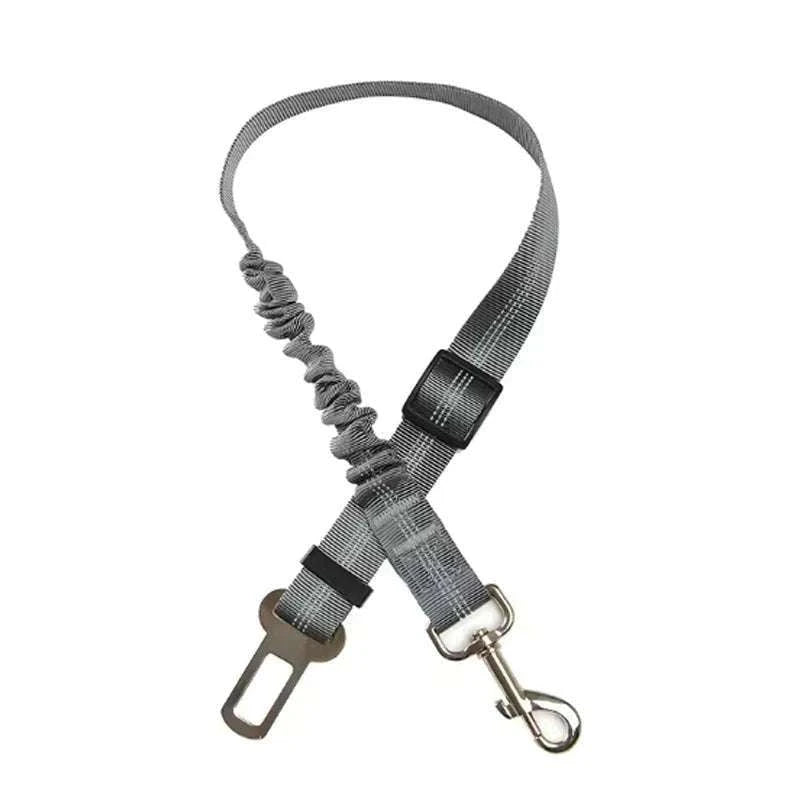 Adjustable Dog Car Safety Belt with Damping and Reflective Line-