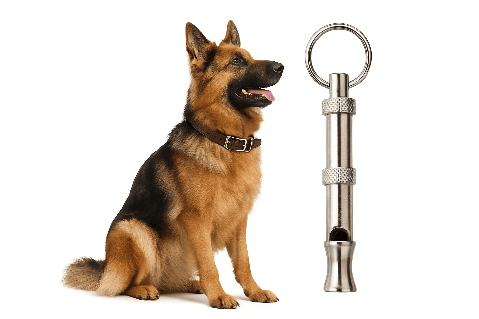 Adjustable Dog Whistle for Bark Control and Recall Training-silver / 2pcs