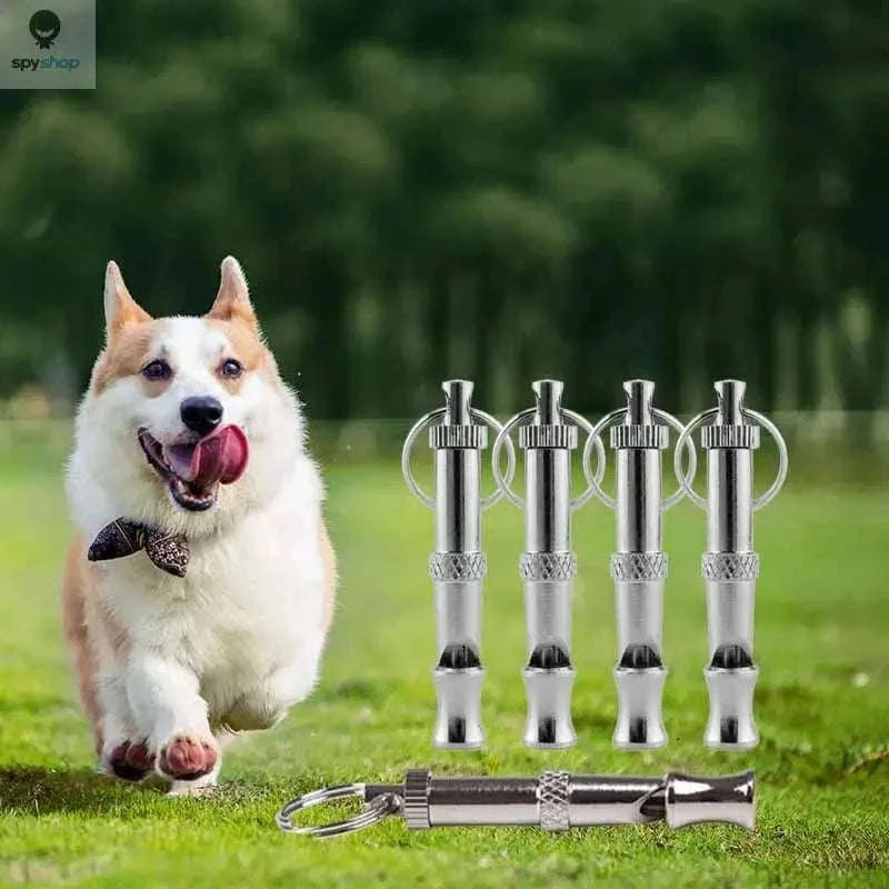 Adjustable Dog Whistle for Bark Control and Recall Training-silver / 2pcs