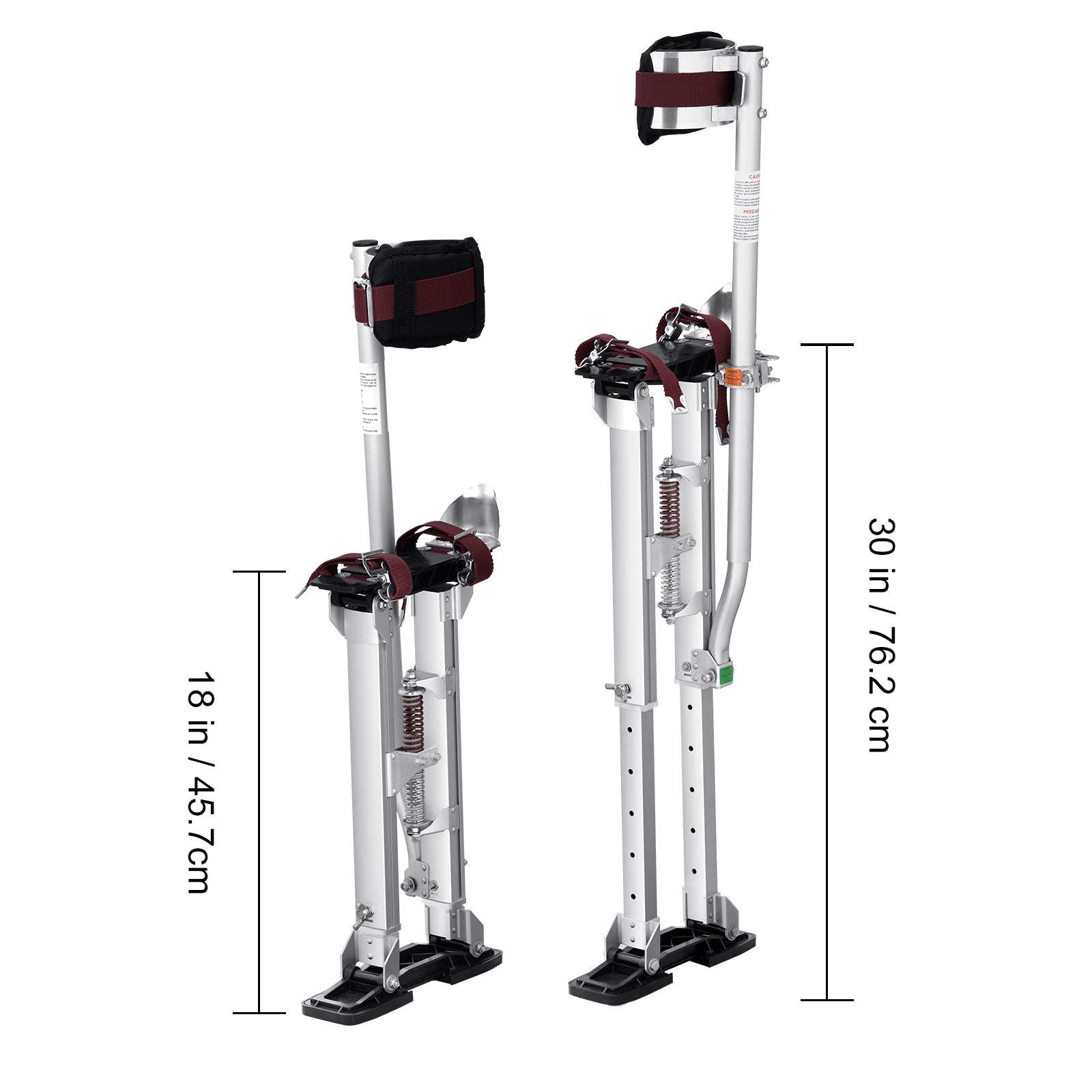 Adjustable Drywall Stilts 18–30" / 36–50" Aluminum Work Stilts-18in / United States