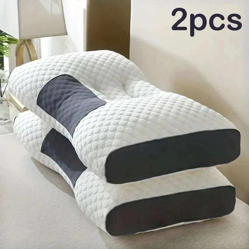 Adjustable Ergonomic Neck Support Pillows (2-Pack) for Comfort-Purple 2pcs / 48*74 / United States