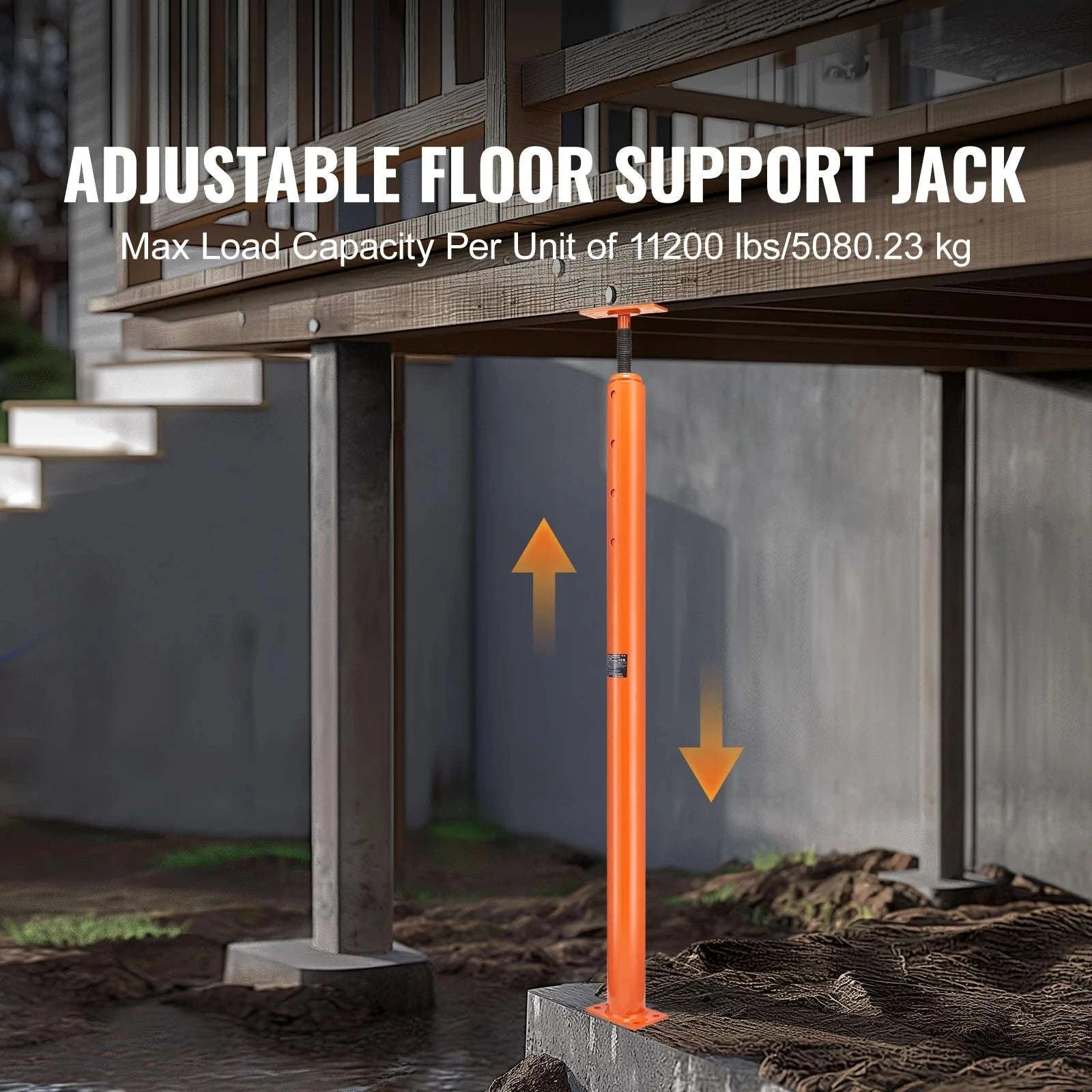 Adjustable Floor Jack Post 54–150 in, 11200 lb Load Capacity-18000lbs 56to100in / UNITED KINGDOM