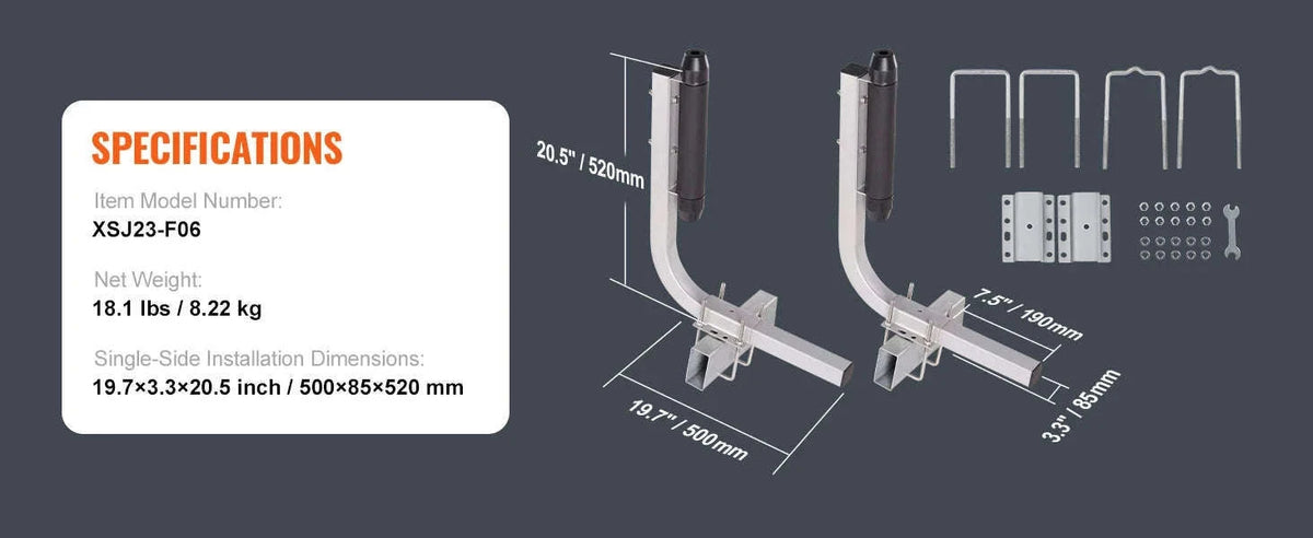Adjustable Galvanized Boat Trailer Guide Poles, 2 Pieces-L / spain