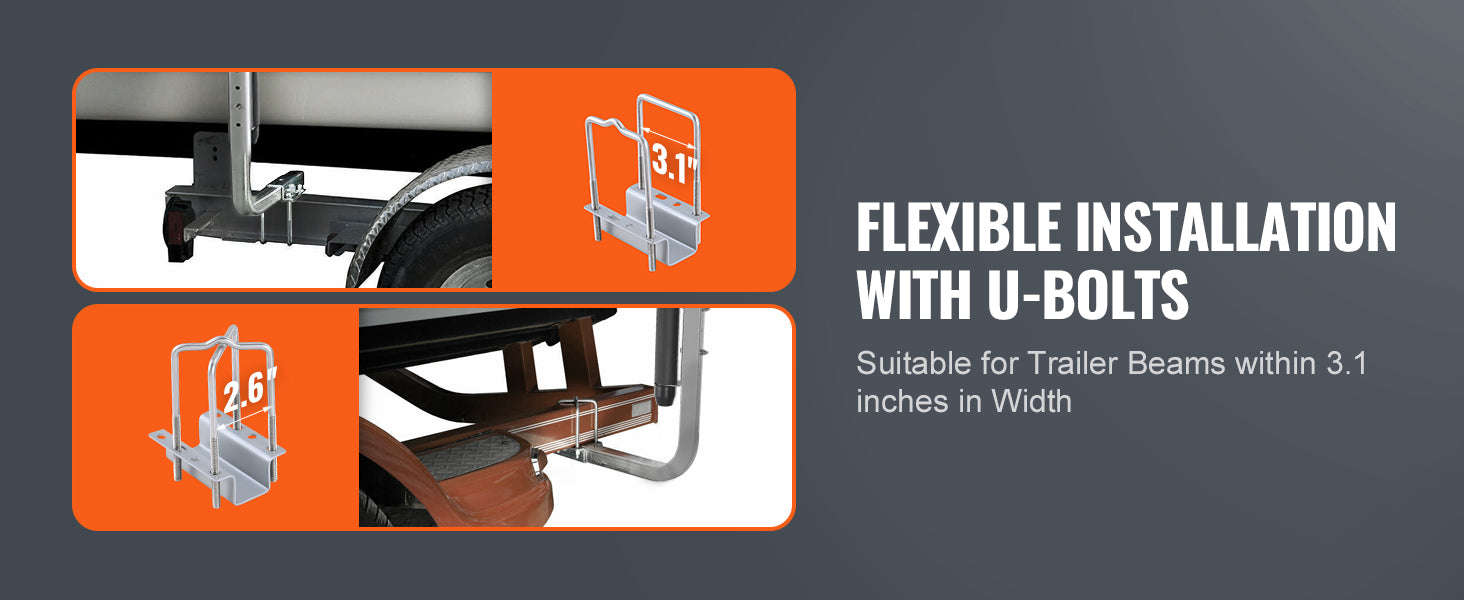 Adjustable Galvanized Boat Trailer Guide Poles (2PCS)-L / GERMANY