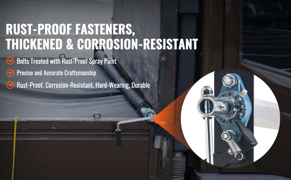 Adjustable Hand Crank Tarp Roller Kit for Trucks 64–104 Inch-