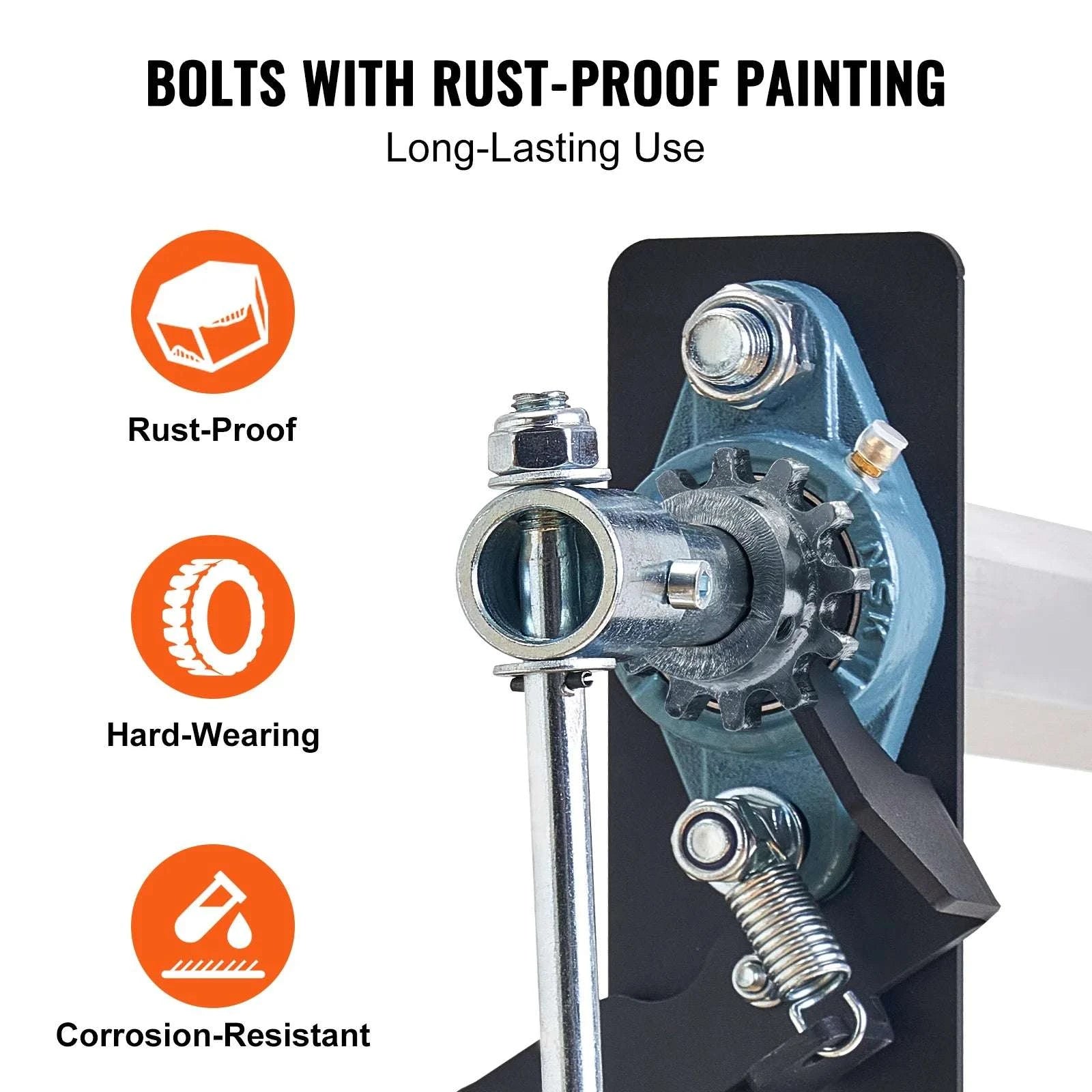 Adjustable Hand Crank Tarp Roller Kit for Trucks 64–104 Inch-