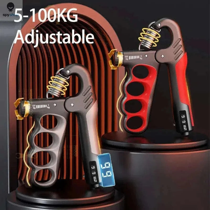 Adjustable Hand Grip Strengthener 5–100KG with Counter-Mechanical  Green