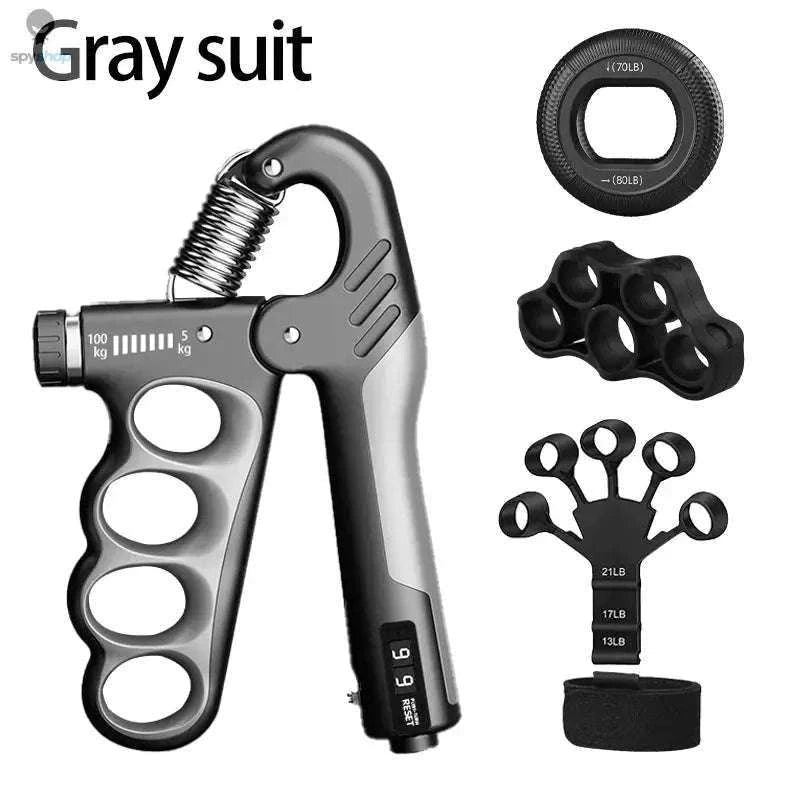 Adjustable Hand Grip Strengthener 5–100KG with Counter-Mechanical  Green