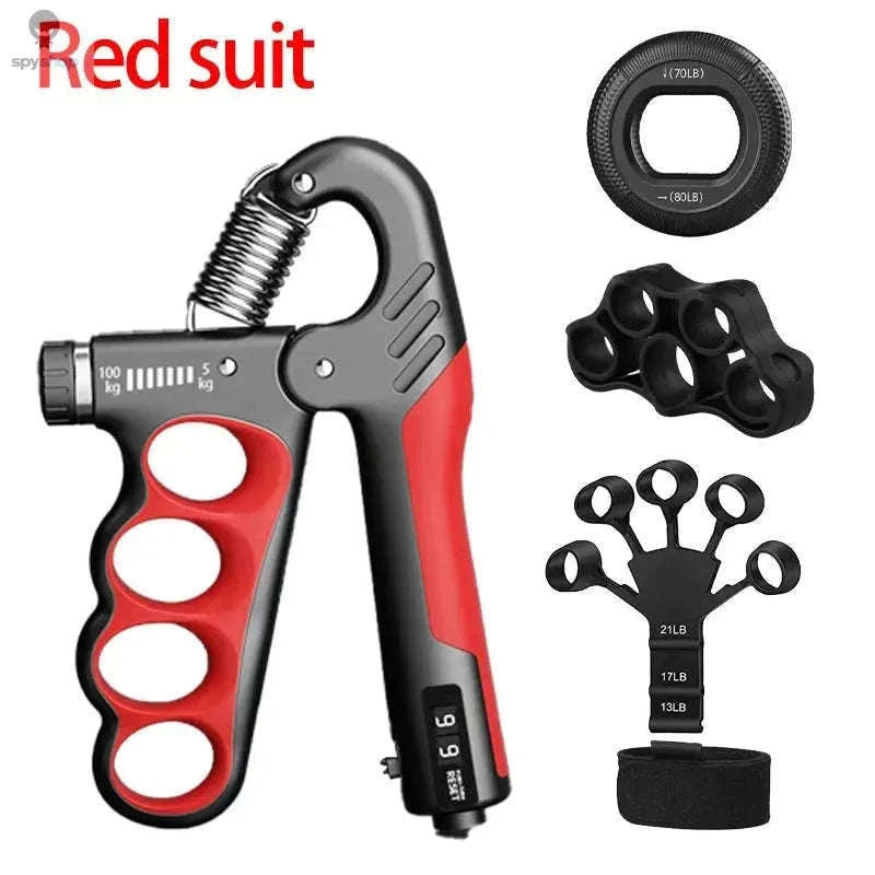 Adjustable Hand Grip Strengthener 5–100KG with Counter-Mechanical  Green