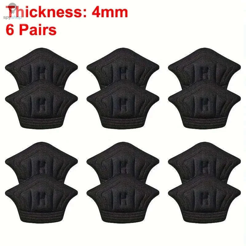 Adjustable Heel Pad Inserts – Cushioned Support and Custom Fit for Any Shoe-3pairs-Black-4mm / One size
