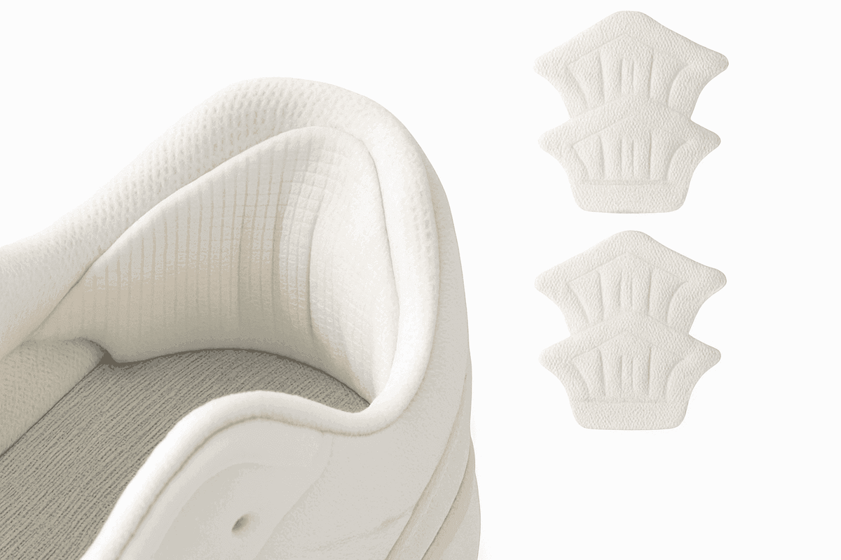 Adjustable Heel Pad Inserts with Cushioning and Custom Fit-3pairs-Black-4mm / One size