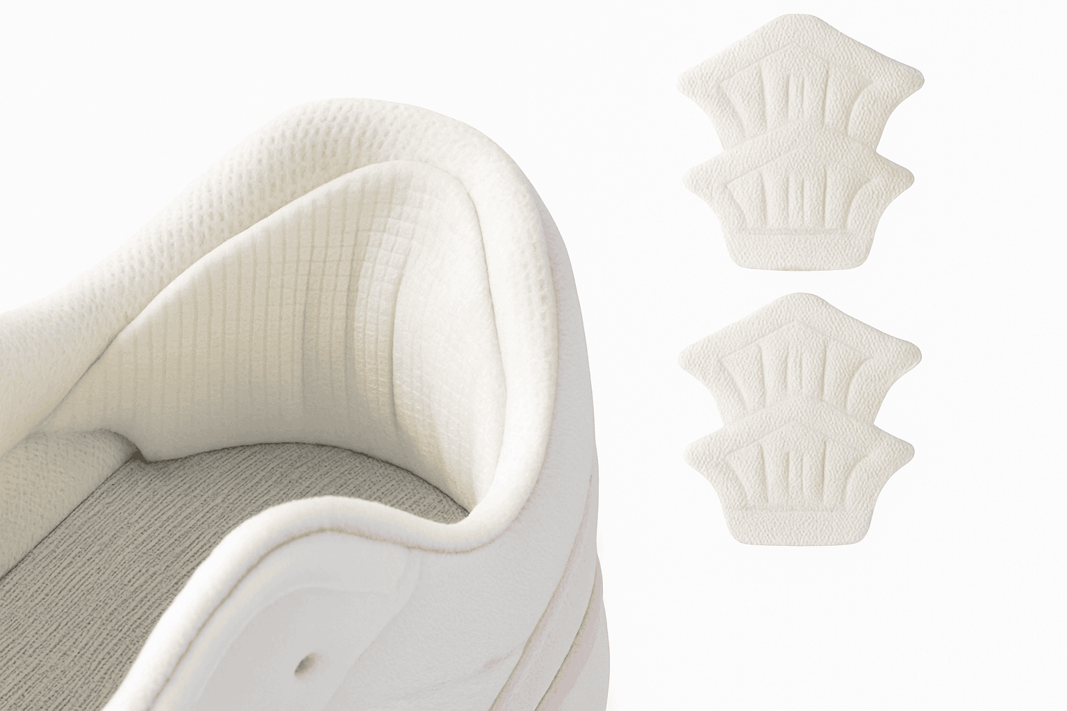 Adjustable Heel Pad Inserts with Cushioning and Custom Fit-3pairs-Black-4mm / One size