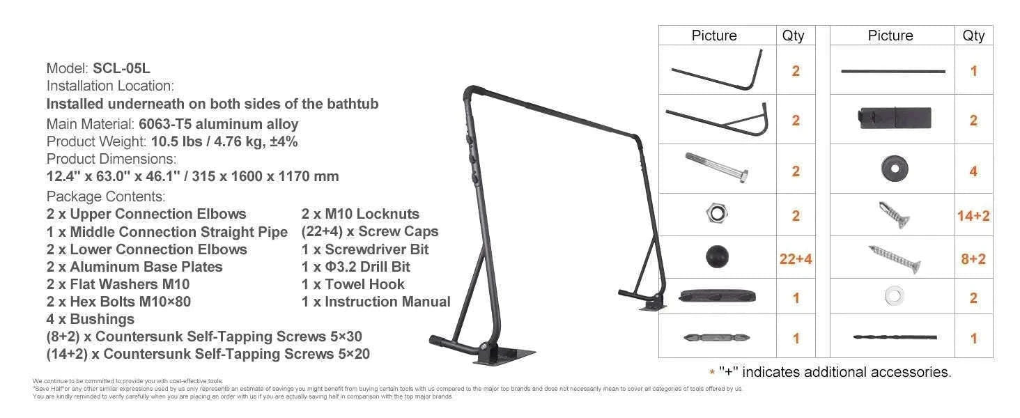 Adjustable Hot Tub Cover Lift for Easy Spa Cover Handling-12.4inch / spain