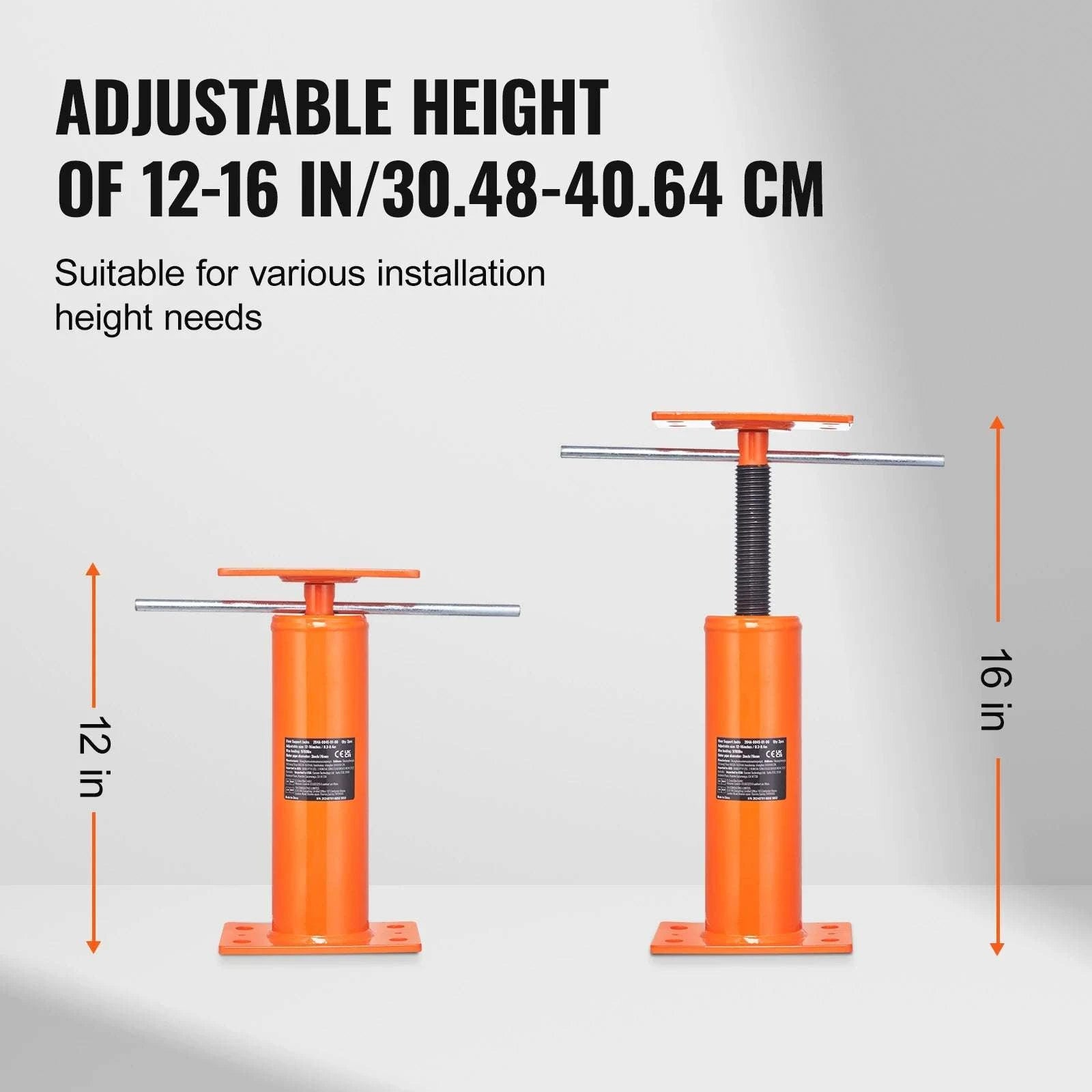 Adjustable House Floor Jack 9700 lb Support Post 12–16 Inch-2pcs / United States