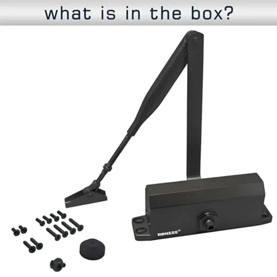 Adjustable Hydraulic Door Closer for Home and Light Commercial Use-United States / Silver